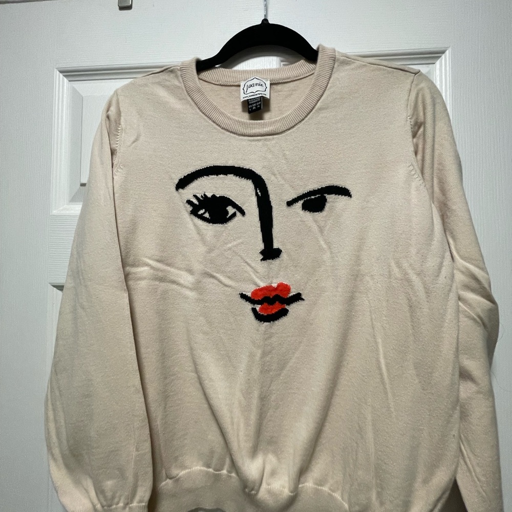 Joanie Clothing artistic face sweater XL